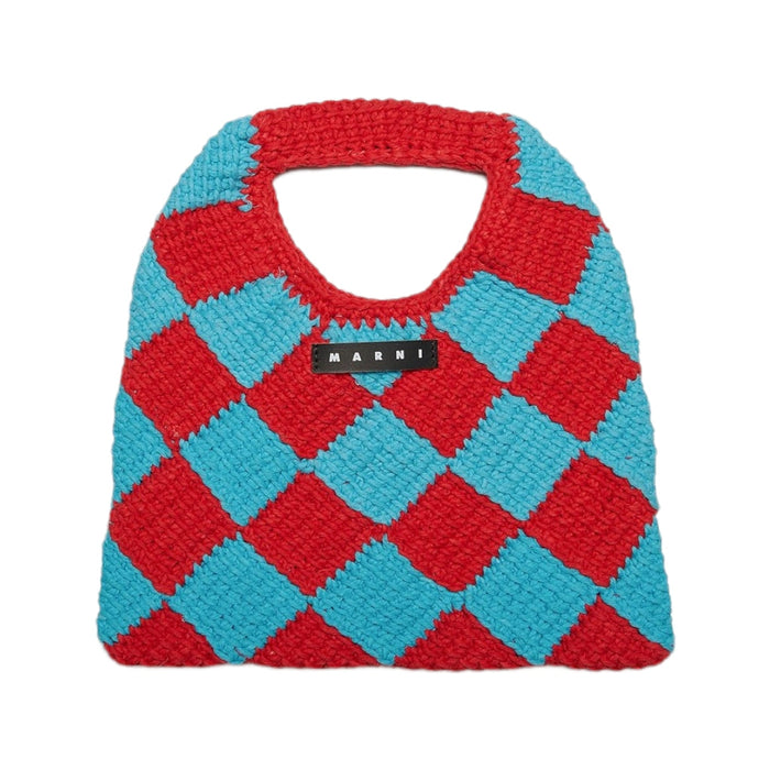 Diamond Checked Crochet Bag