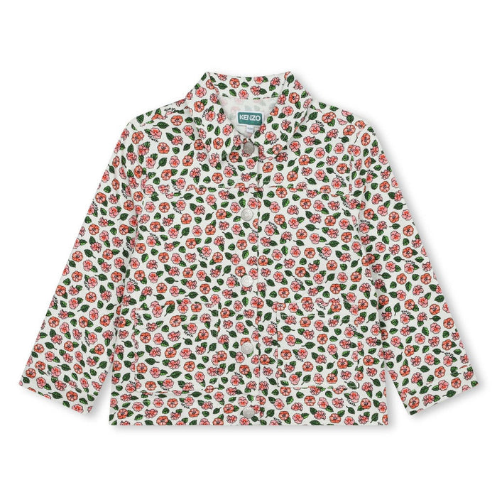 Boke Floral Print Button Front Jacket