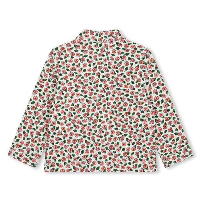 Boke Floral Print Button Front Jacket