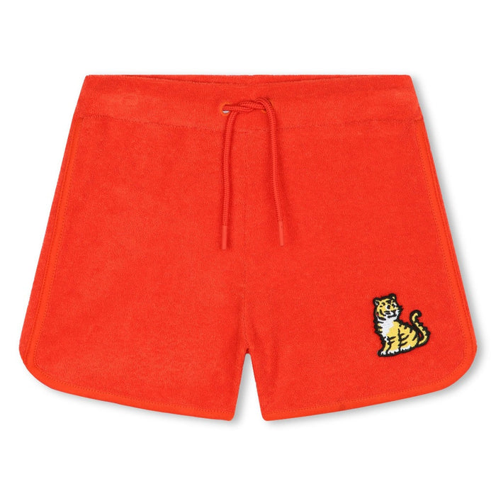 Tiger Motif Cotton Modal Shorts