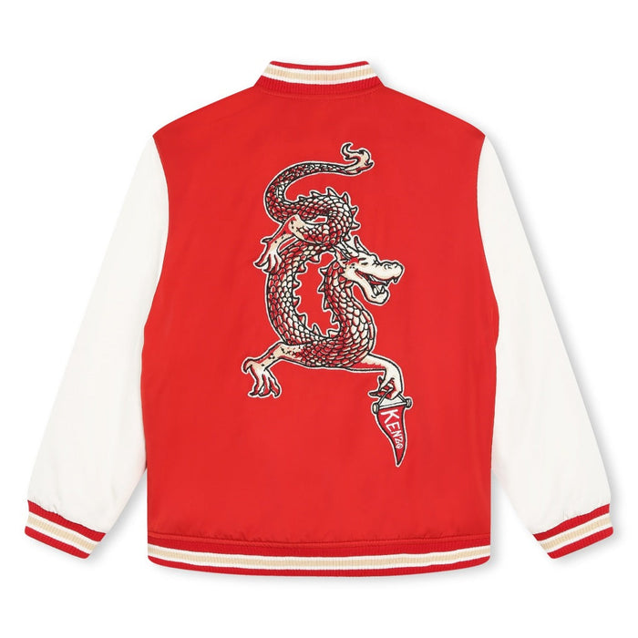 Reversible Dragon Print Bomber Jacket