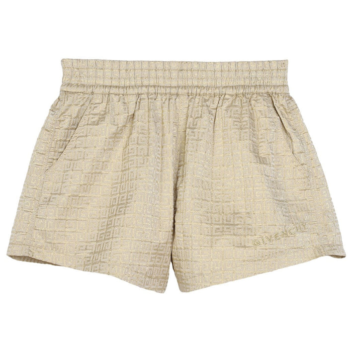 4G Monogram Metallic Cotton Shorts