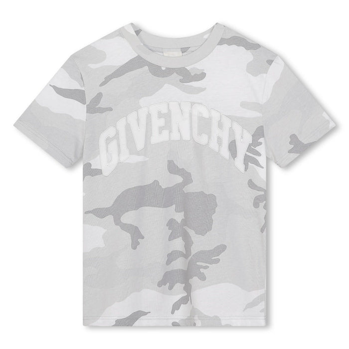 Logo Print Camouflage T-shirt