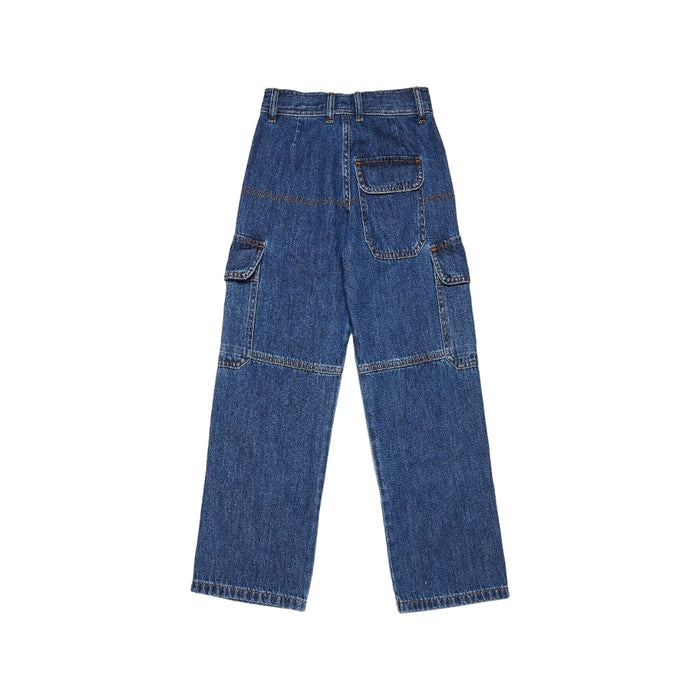 Mid Rise Straight Jeans