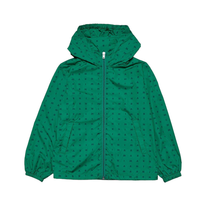 Logo Print Hooded Jacket