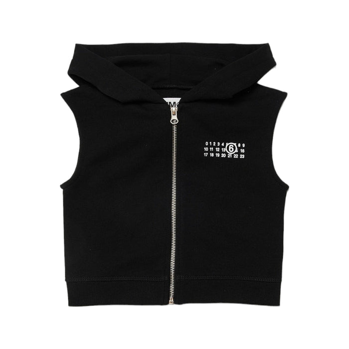 Logo Print Hooded Vest