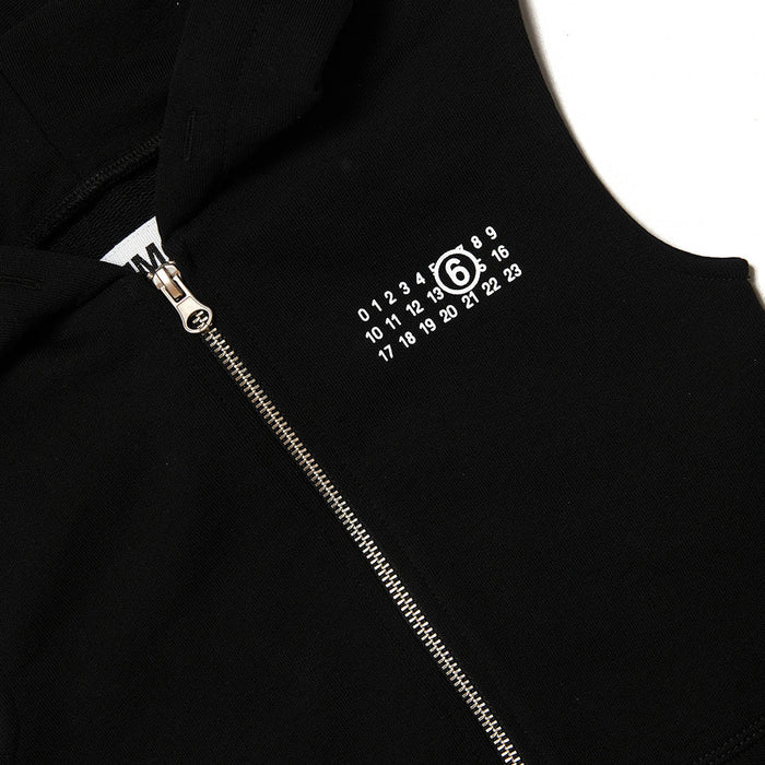 Logo Print Hooded Vest