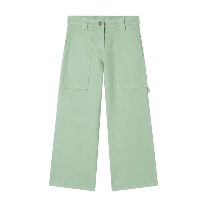 Straight Leg Cotton Trousers