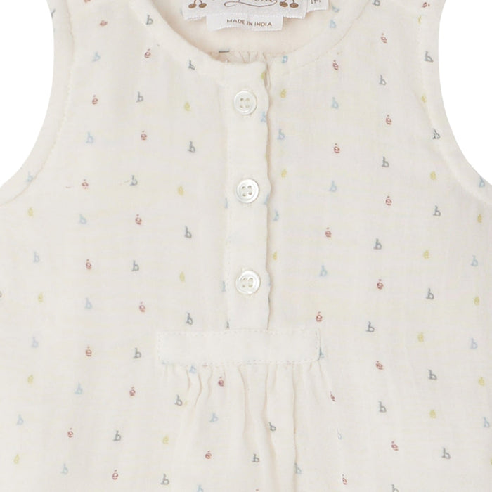 Nico Bébé Print Cotton Romper