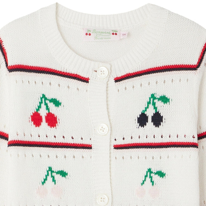 Armel Intarsia Knit Cotton Cardigan