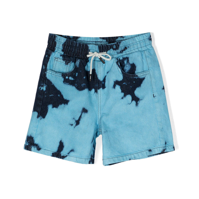 Bleached Denim Shorts