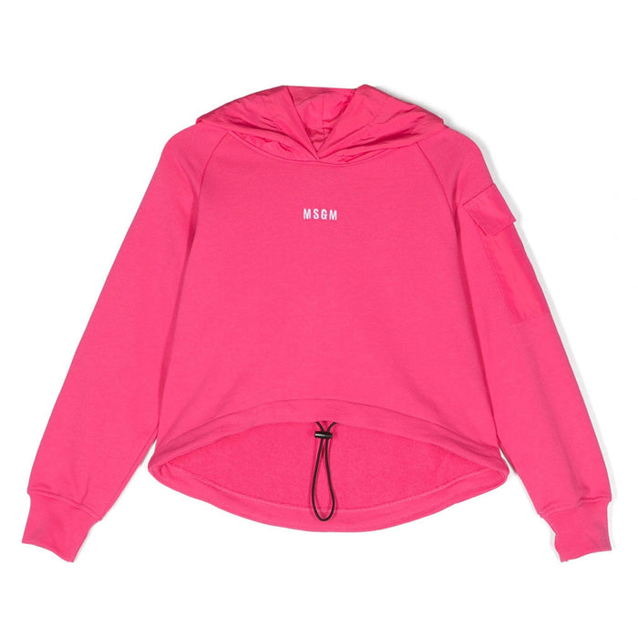 Drawstring Hem Cotton Hoodie