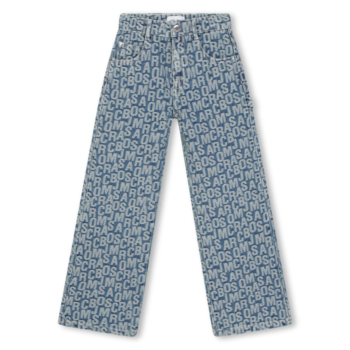 Logo Print Straight Leg Jeans