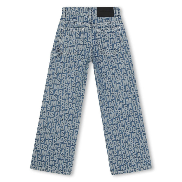 Logo Print Straight Leg Jeans