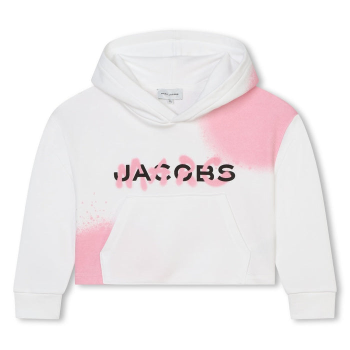 Spray Paint Effect Dropped Hoodie