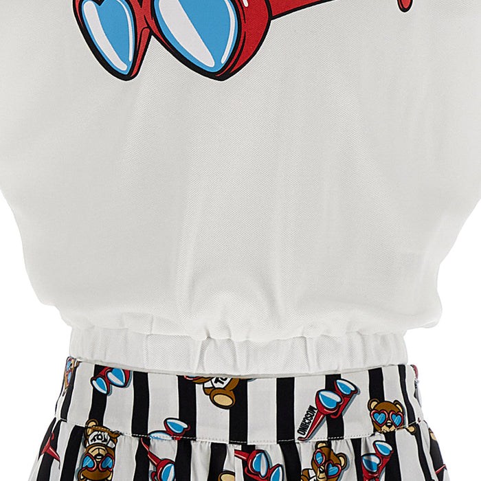 Teddy Bear Print Cotton Shorts Set