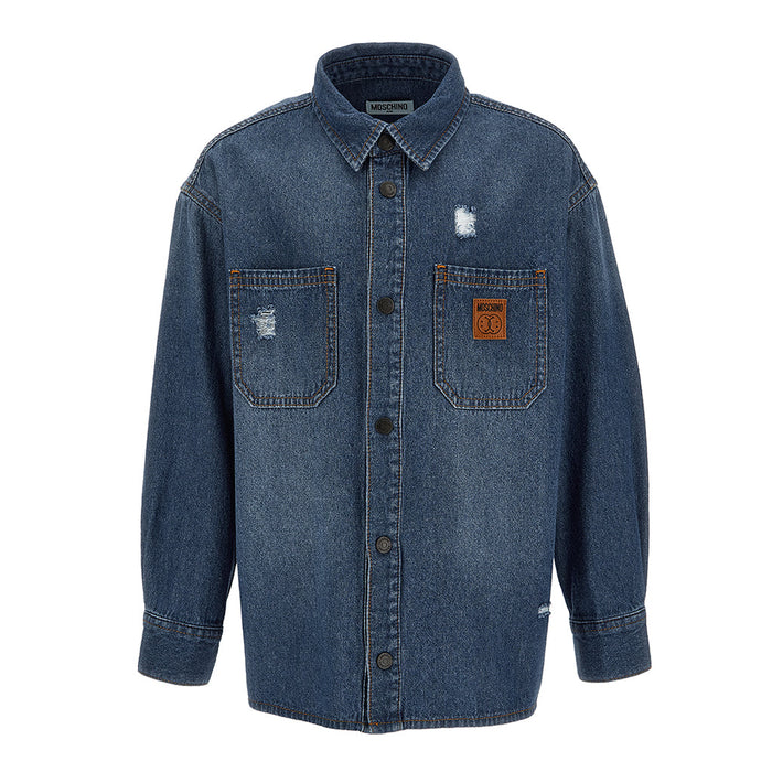 Logo Patch Denim Shirt