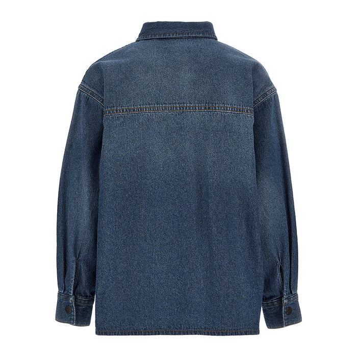 Logo Patch Denim Shirt