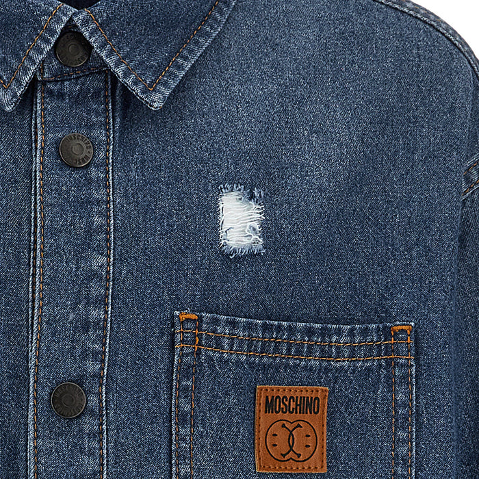 Logo Patch Denim Shirt