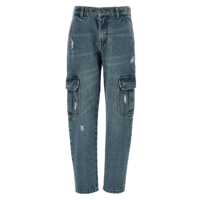 Straight Leg Cargo Jeans