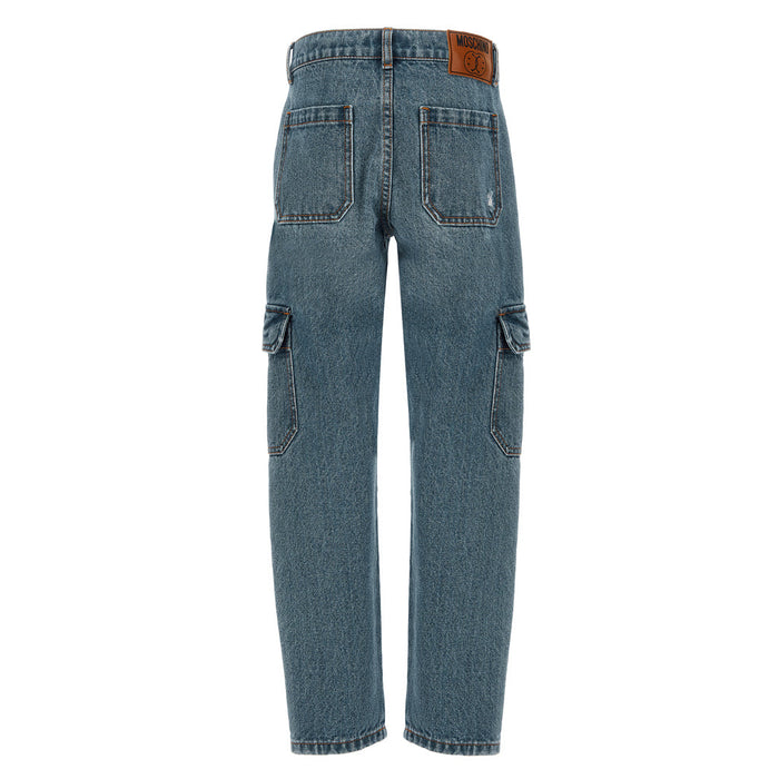 Straight Leg Cargo Jeans