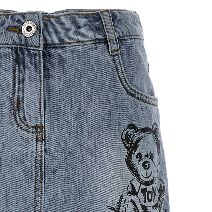 Teddy Bear Denim Skort