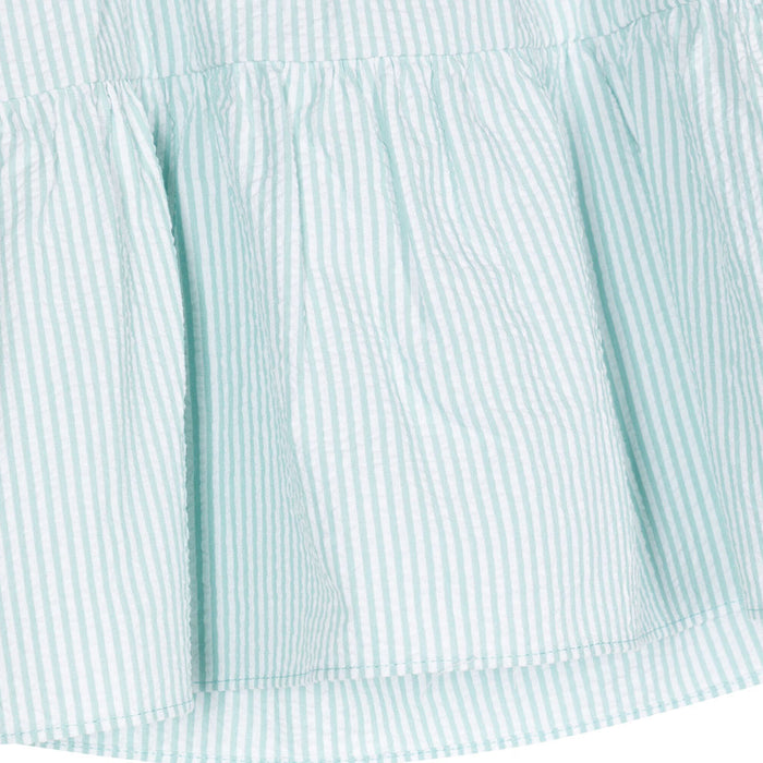 Striped Ruffle Trim Blouse