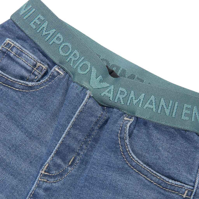 Logo Waistband Straight Leg Jeans