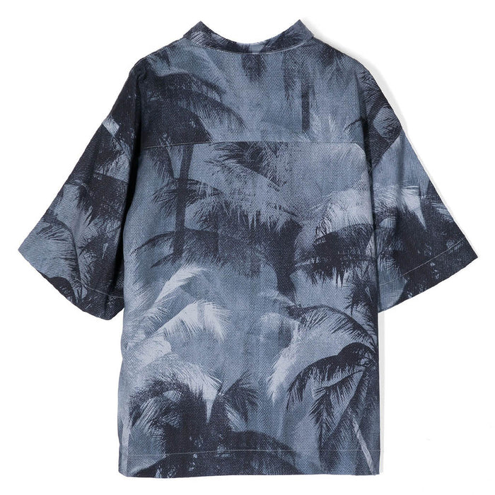 Palm Tree Print Cotton Shirt