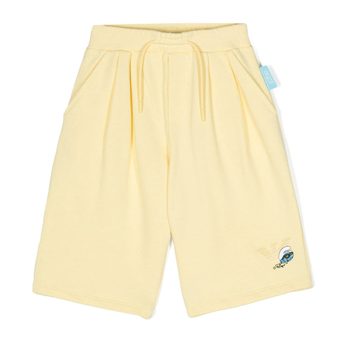 X The Smurfs Logo Appliqué Cotton Shorts