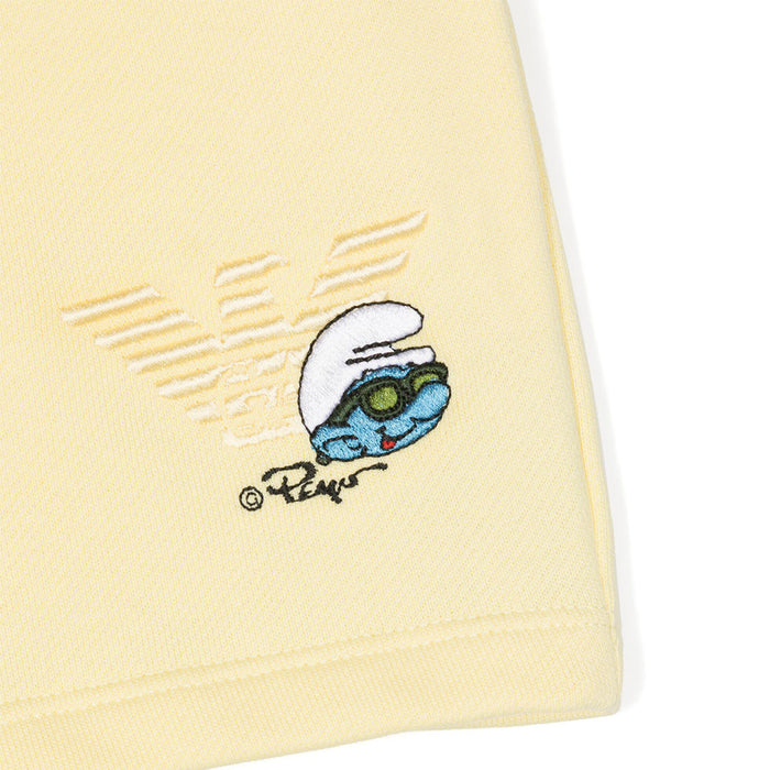 X The Smurfs Logo Appliqué Cotton Shorts