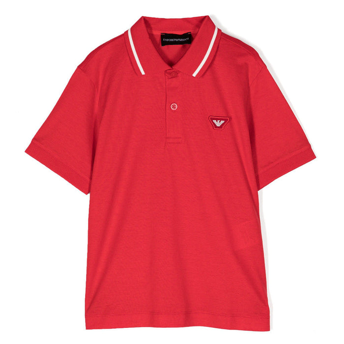 Eagle Appliqué Jersey Polo Shirt