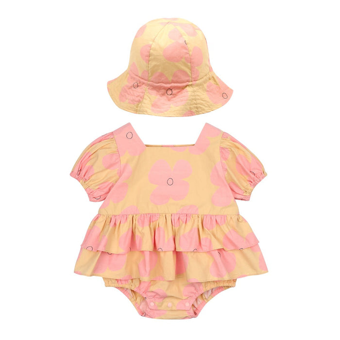 Pink Flower Baby Set