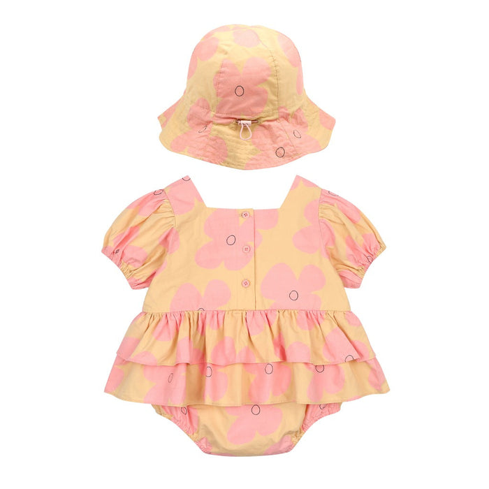 Pink Flower Baby Set