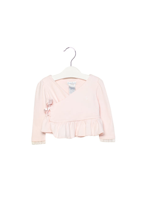 A Pink Long Sleeve Tops from Ralph Lauren in size 3-6M for girl. (Front View)