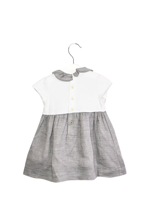 A Grey Short Sleeve Dresses from Il Gufo in size 6-12M for girl. (Back View)