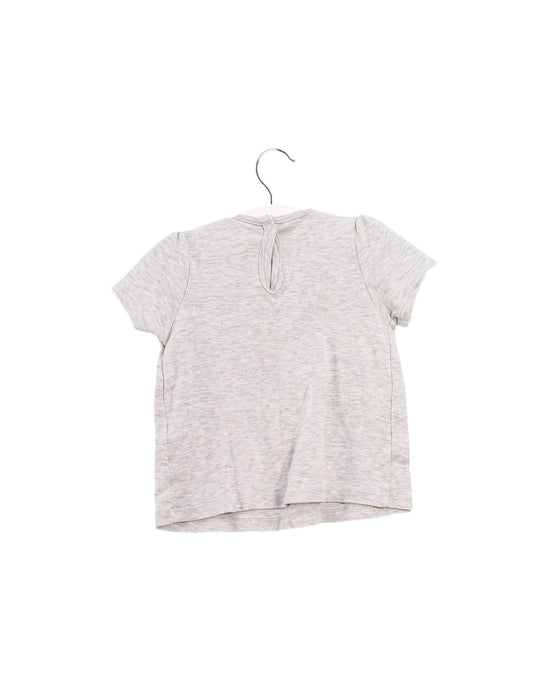 A Grey Short Sleeve Tops from Petit Bateau in size 12-18M for girl. (Back View)