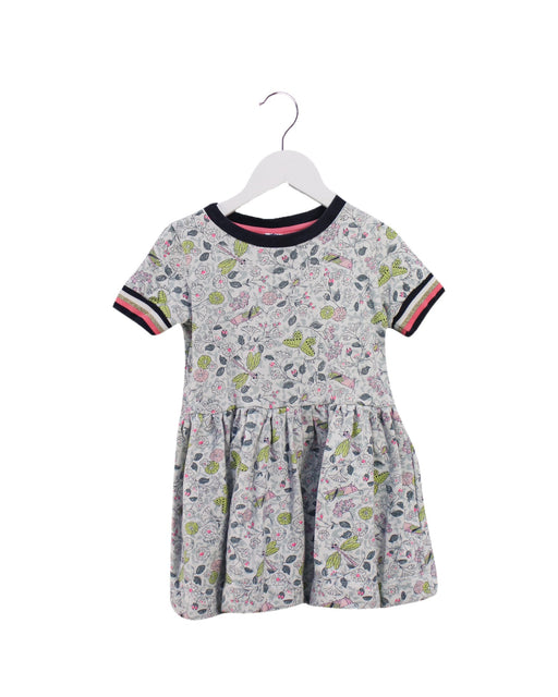 A Green Short Sleeve Dresses from Petit Bateau in size 4T for girl. (Front View)