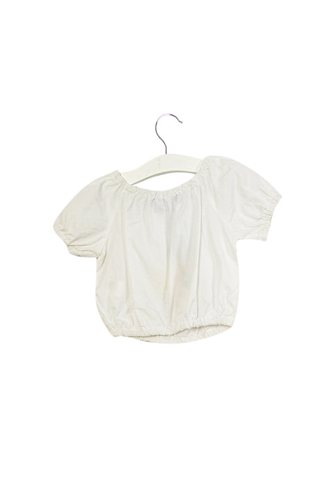 A White Short Sleeve Tops from Gingersnaps in size 12-18M for girl. (Back View)