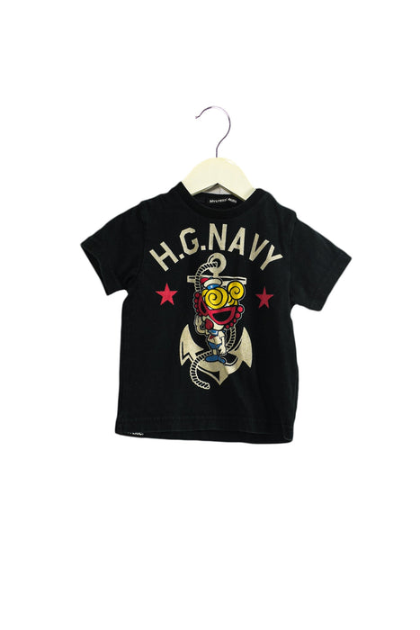 A Black Short Sleeve T Shirts from Hysteric Mini in size 18-24M for neutral. (Front View)