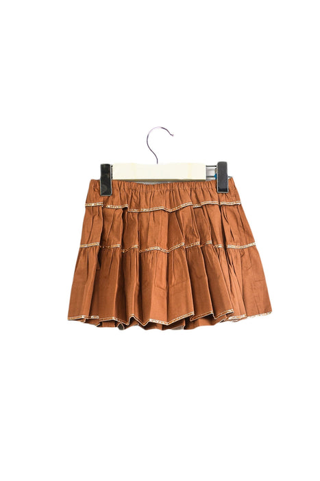 A Brown Short Skirts from Velveteen in size 2T for girl. (Back View)