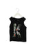 A Black Sleeveless Tops from IKKS in size 4T for girl. (Front View)