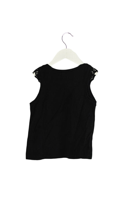 A Black Sleeveless Tops from IKKS in size 4T for girl. (Back View)