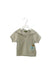 A Grey Short Sleeve Tops from Le Petit Pois in size 12-18M for girl. (Front View)