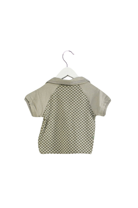 A Grey Short Sleeve Tops from Le Petit Pois in size 12-18M for girl. (Back View)