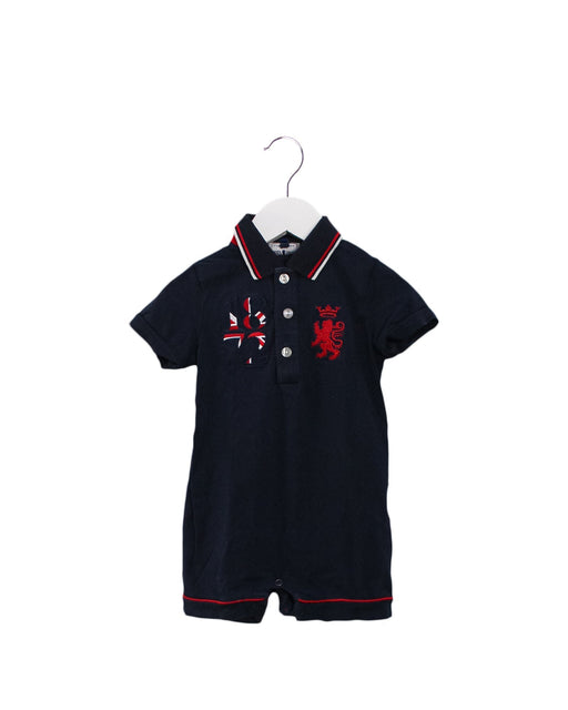 A Navy Short Sleeve Rompers from Nicholas & Bears in size 6-12M for boy. (Front View)