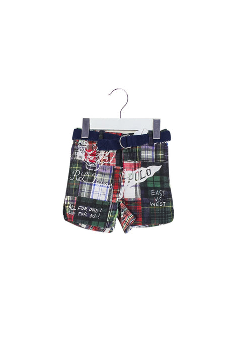 A Navy Shorts from Ralph Lauren in size 6-12M for boy. (Front View)