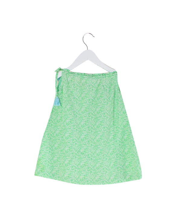 A Green Sleeveless Dresses from Excuse My French in size 2T for girl. (Back View)