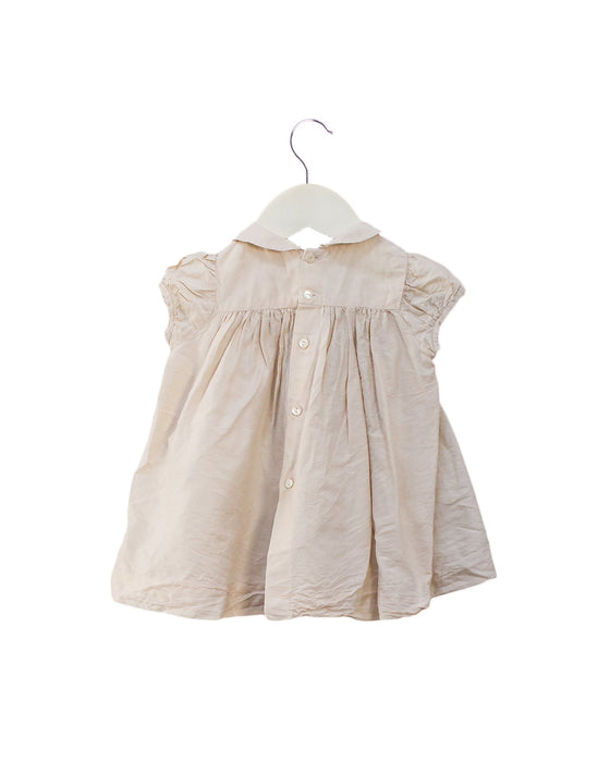 A Pink Short Sleeve Dresses from Bonpoint in size 6-12M for girl. (Back View)