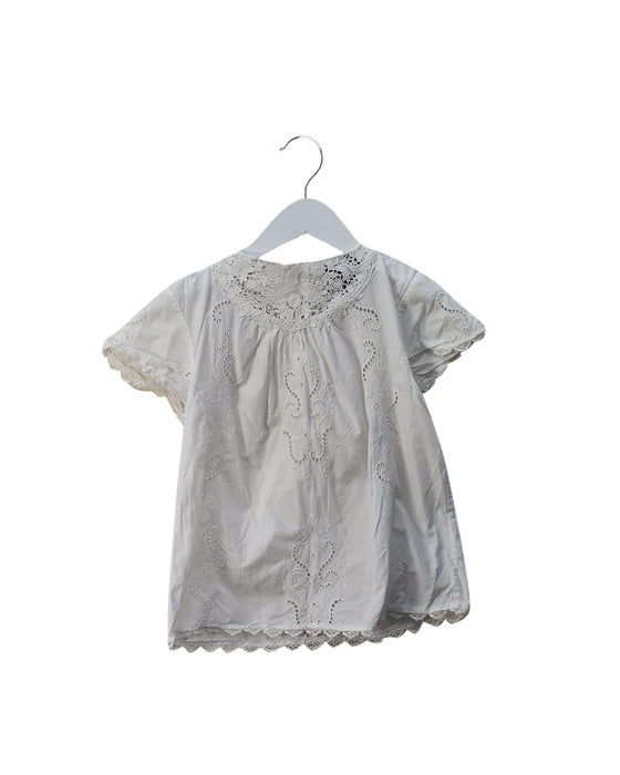 A White Short Sleeve Tops from Ralph Lauren in size 8Y for girl. (Front View)